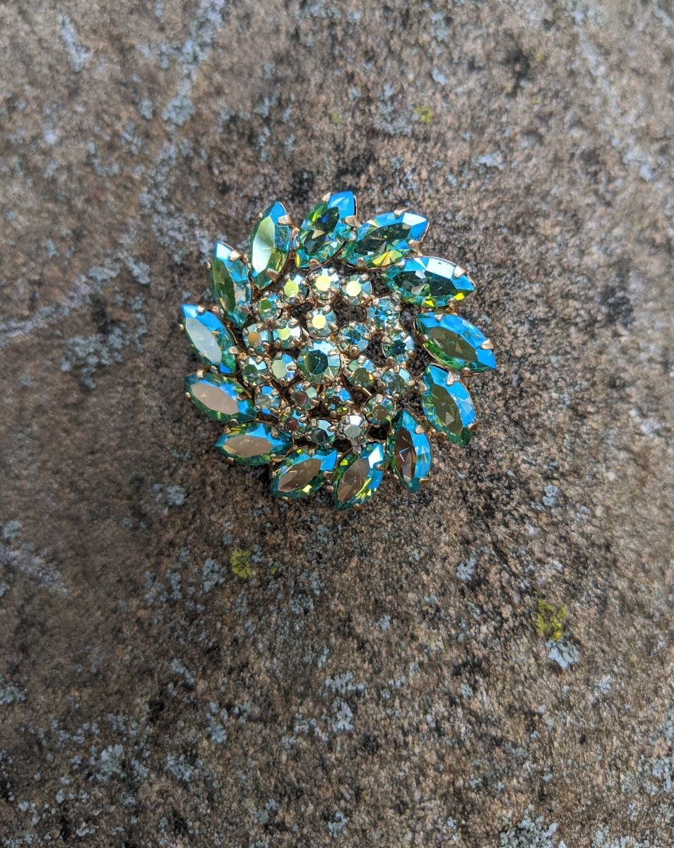 B. David Rhinestone Brooch - Dirty30 Vintage