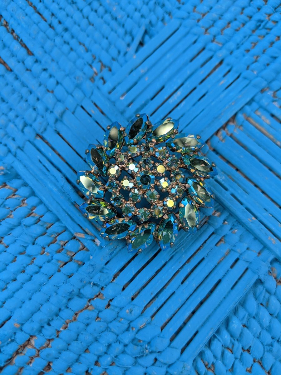 B. David Rhinestone Brooch - Dirty30 Vintage