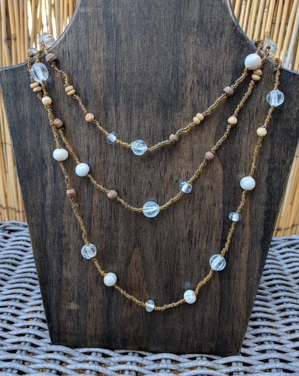 Beaded Necklace - Earth Tones - Dirty30 Vintage