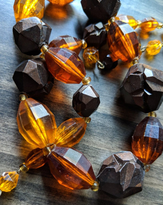 Brown + Amber Choker - Dirty30 Vintage