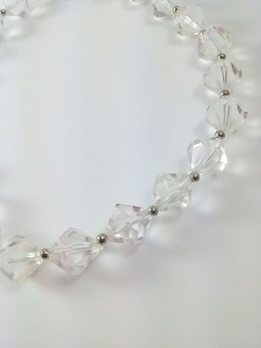 Clear Beaded Necklace - Dirty30 Vintage