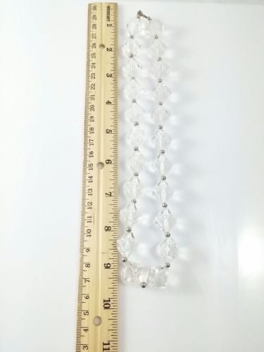 Clear Beaded Necklace - Dirty30 Vintage