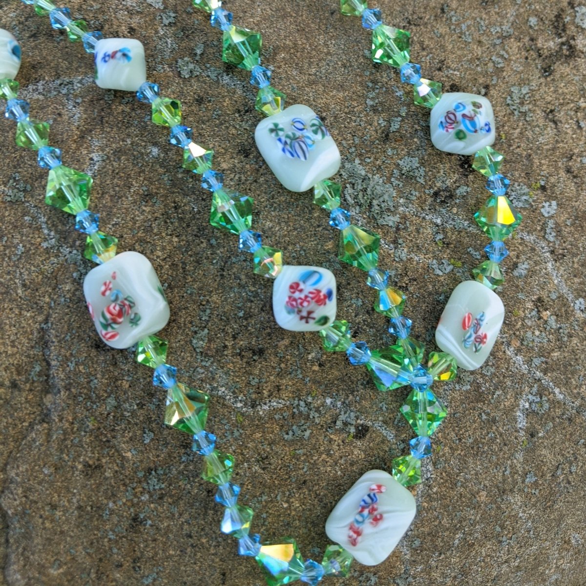 Millefiori Multi Strand Necklace - Dirty30 Vintage
