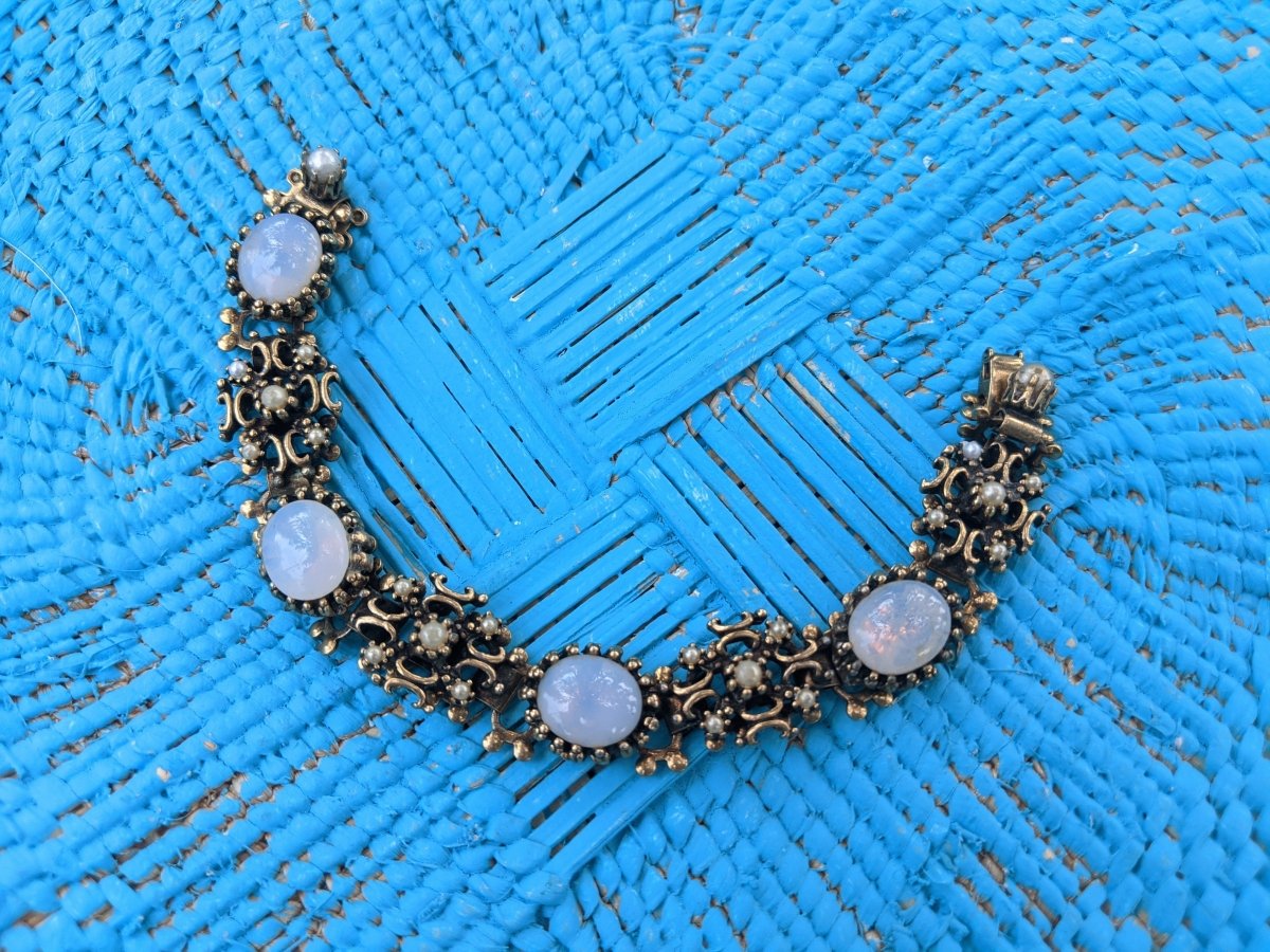 Moonstone Book Chain Bracelet - Dirty30 Vintage