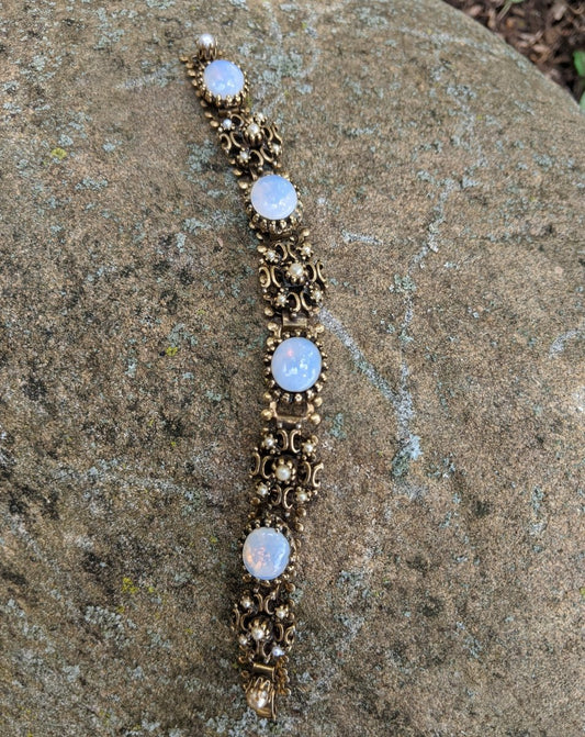 Moonstone Book Chain Bracelet - Dirty30 Vintage