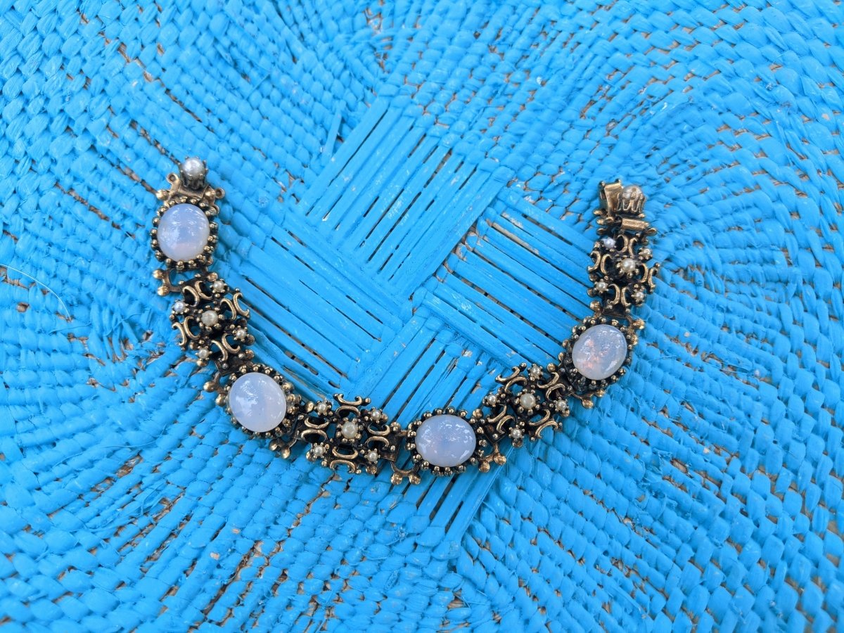 Moonstone Book Chain Bracelet - Dirty30 Vintage