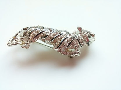 RAWR! Tiger/ Panther Silver Tone with Clear & Black Rhinestone - Dirty30 Vintage