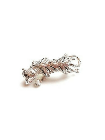 RAWR! Tiger/ Panther Silver Tone with Clear & Black Rhinestone - Dirty30 Vintage