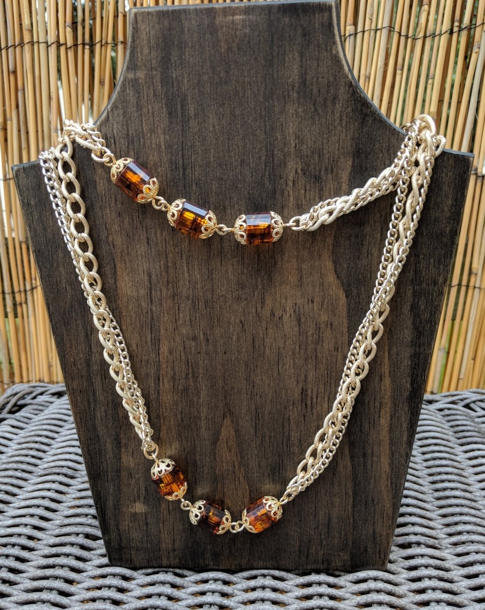 Sarah Coventry Vintage "Golden Lanterns" Necklace - Dirty30 Vintage