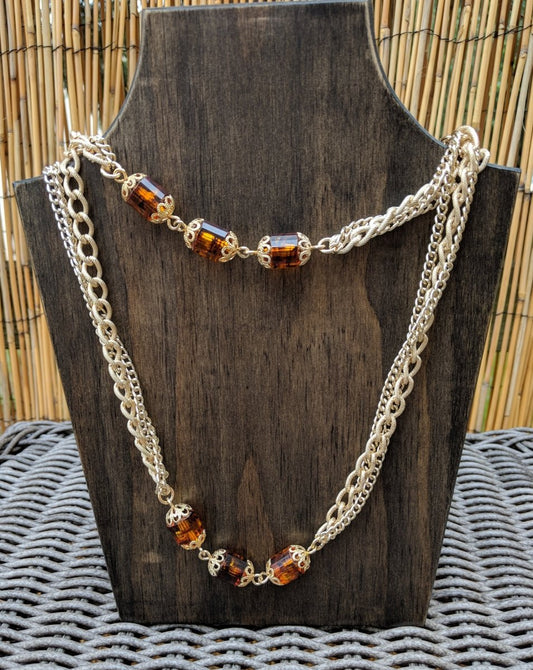 Sarah Coventry Vintage "Golden Lanterns" Necklace - Dirty30 Vintage