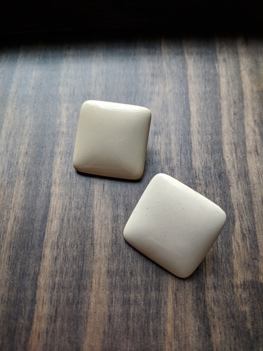 Square Enamel Earrings - Dirty30 Vintage
