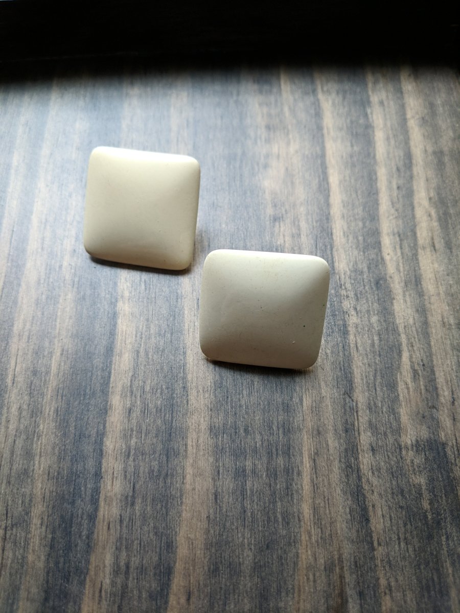 Square Enamel Earrings - Dirty30 Vintage