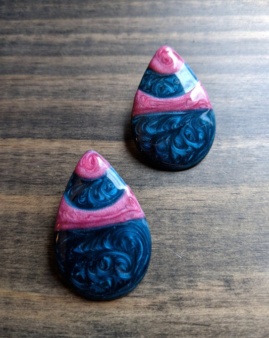 Teardrop Enamel Earrings - Dirty30 Vintage