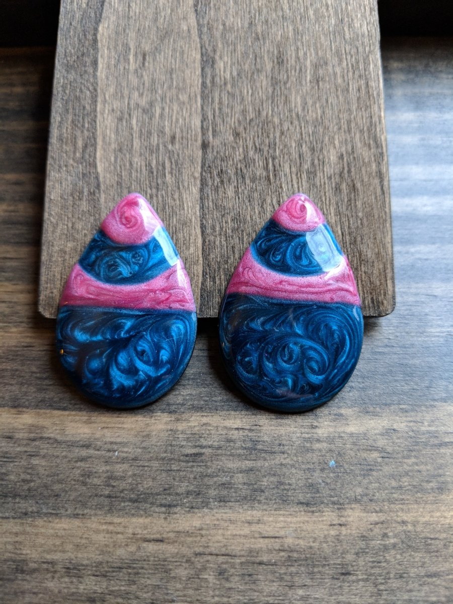 Teardrop Enamel Earrings - Dirty30 Vintage