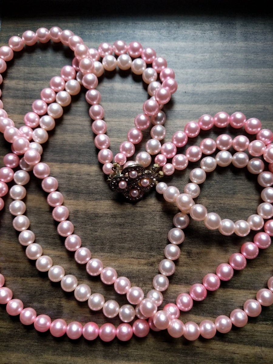 Triple Strand Beaded Necklace - Dirty30 Vintage
