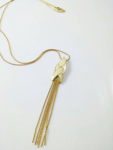 Vintage 80s Direction One Tassel Necklace & Un - Signed Earrings - Dirty30 Vintage