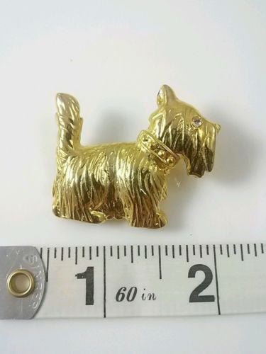 Vintage AAI Brooch Pin Scotty Dog Scottish Terrier - Dirty30 Vintage