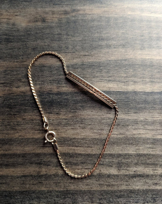 Vintage Avon 70s/80s Gold Tone Bar Bracelet - Dirty30 Vintage