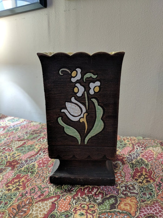 Vintage Brayton Laguna Brown Ceramic Pottery Vase - Dirty30 Vintage