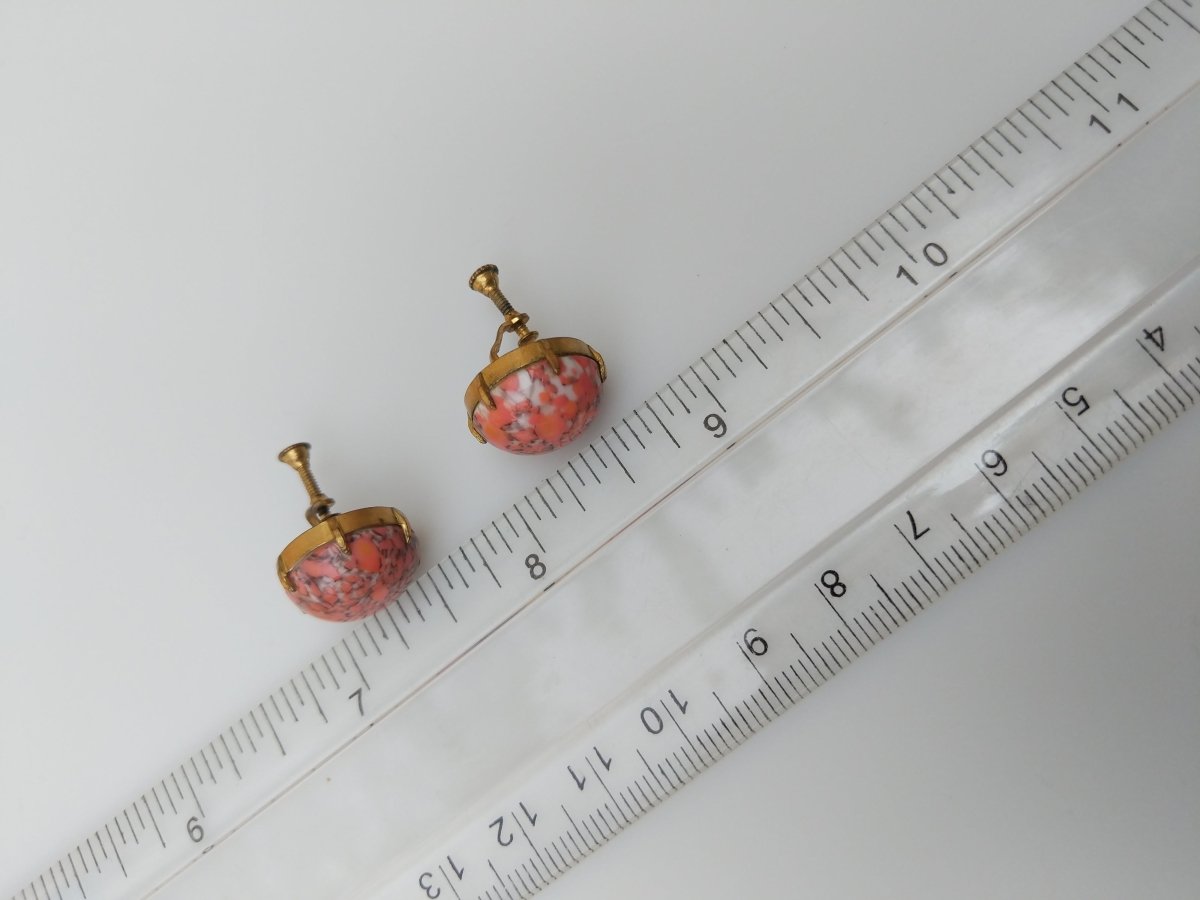 Vintage Button Screw Back Earrings - Dirty30 Vintage
