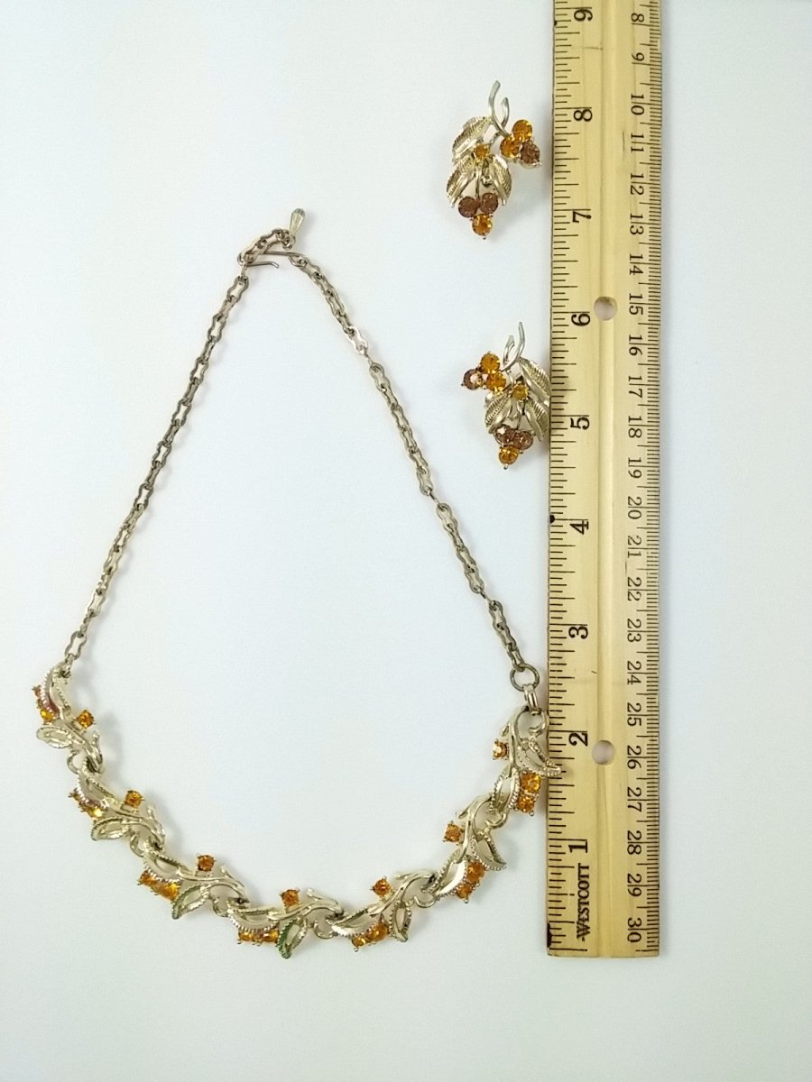 Vintage Coro Necklace and Earring - Dirty30 Vintage