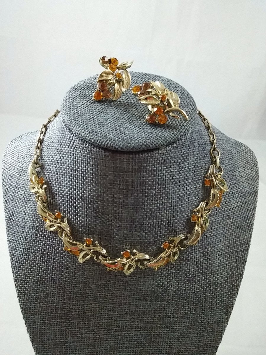 Vintage Coro Necklace and Earring - Dirty30 Vintage