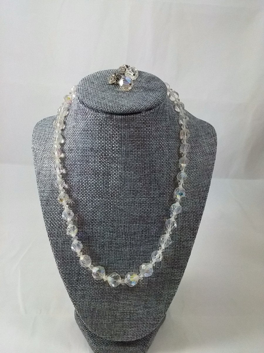 Vintage Necklace & Earring Set Aurora Borealis - Dirty30 Vintage