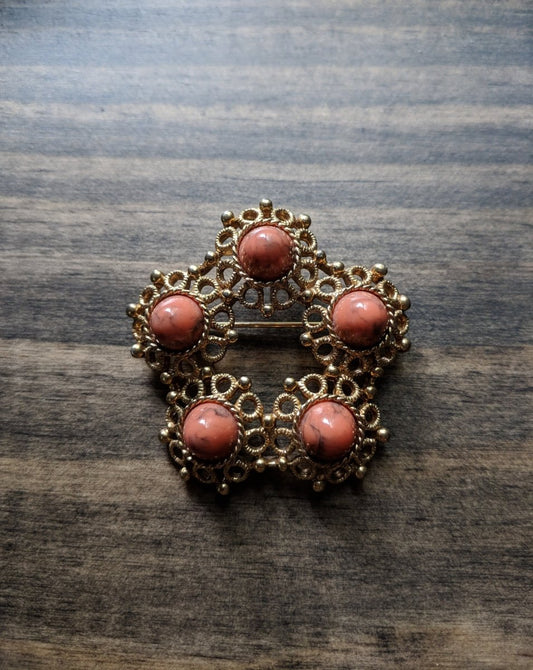 Vintage "Valencia" Brooch by Sarah Coventry circa 1970 - Dirty30 Vintage